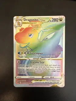 Pokemon Go Dragonite VSTAR Holo Card TCG Secret 081/078 - Image 1