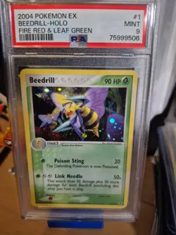 2004 Pokemon EX Fire Red Leaf Green Beedrill holo 1/112 PSA 9 Min 75999506 - Image 1