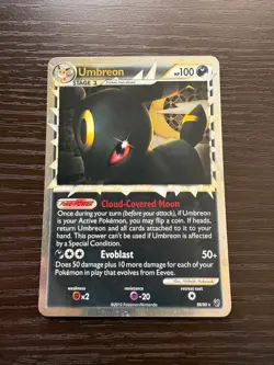 2010 Pokemon Umbreon (Prime) 86/90 Undaunted Holo Ultra Rare NM - Image 2