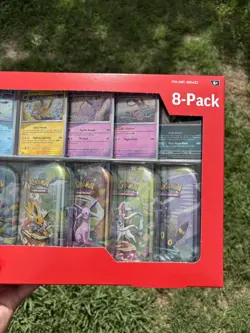 Pokemon TCG: Scarlet & Violet Prismatic Evolutions 8 Pack Mini Tin Set (Costco) - Image 4
