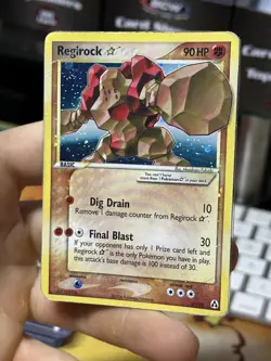 LAMINATED BACK Regirock Gold Star 91/92 EX Legend Maker 2006 Holo Rare Pokemon - Image 4