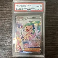 2024 Pokemon Surging Sparks Lisia's Appeal #246 Special Illustration Rare PSA 10 - Image 1