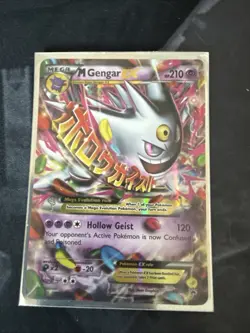 Pokemon TCG Mega Gengar EX Black Star Promos XY166 Shiny Holo Rare Ungraded - Image 1