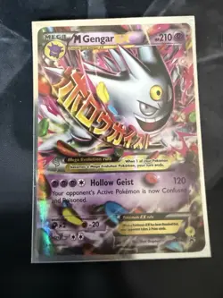 Pokemon TCG Mega Gengar EX Black Star Promos XY166 Shiny Holo Rare Ungraded - Image 2