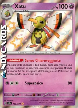 XATU 152/091 • Rara Shiny • Destino di Paldea PAF POKEMON - Image 1