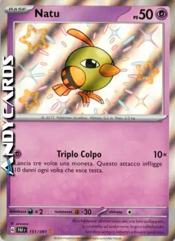 NATU 151/091 • Rara Shiny • Destino di Paldea PAF POKEMON - Image 1