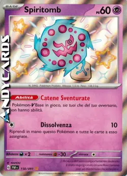 SPIRITOMB 158/091 • Rara Shiny • Destino di Paldea PAF POKEMON - Image 1