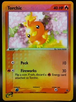 Pokemon Torchic 008 Black Star Promo Reverse Holo (See HD Pics for Condition) - Image 1