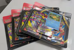 Mega Evolution 3-pack Blister Payduck 4x Sealed Pokemon TCG - Image 1