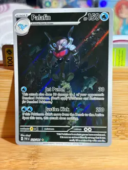 PALAFIN 225/091 Paldean Fates Holo Ultra Rare Full Art Pokemon TCG Near Mint - Image 1