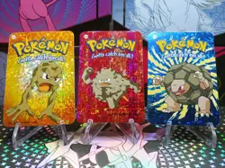 Pokemon Nintendo Vending Prism Holo Vintage Sticker GEODUDE GRAVELER GOLEM rare - Image 1