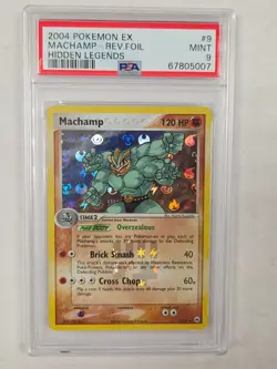 Pokemon TCG Machamp #9/101 Reverse Holo - 2004 EX Hidden Legends Set - PSA 9 - Image 1