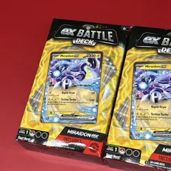 2X Pokemon ex Battle Deck MIRAIDON EX Factory Sealed Box Ready To Play #MD - Image 3