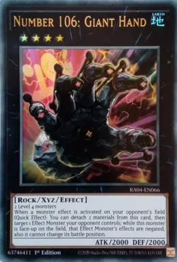 RA04-EN066 NUMBER 106: GIANT HAND ULTRA RARE 1ST EDITION YuGiOh CARD - Image 1