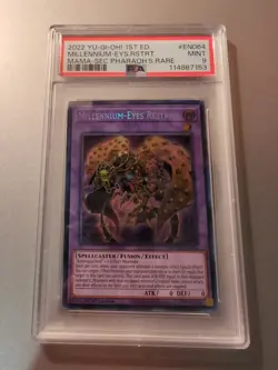 Yu-Gi-Oh! SECRET PHARAOH'S RARE MILLENNIUM-EYES RESTRICT MAMA 2022 PSA 9 MINT - Image 1