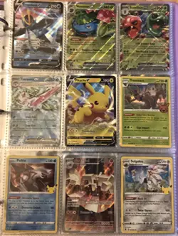 9 Holo Pokemon Cards Featuring Venusaur Pikachu Empoleon - Image 1