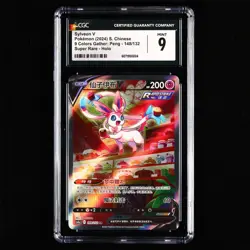 CGC MINT 9 Nintendo 2024 Pokemon PTCG CHN. SR card 148/132 Sylveon V - Image 1