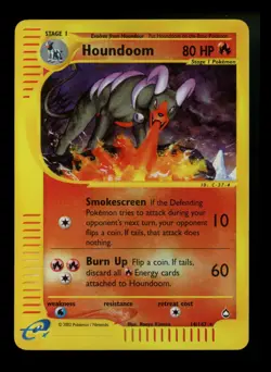 #2 Houndoom 14/147 Aquapolis 2002 Reverse Holo E-Series Vintage Pokemon Card TCG - Image 1