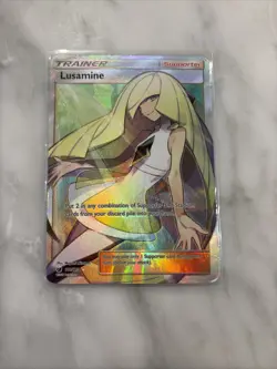 Pokemon TCG Lusamine 110/111 Full Art Holo Card NM/LP, S&M-Crimson - Image 1