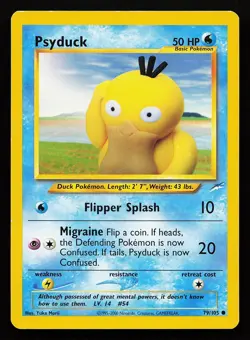 Psyduck 79/105 Common Neo Destiny Pokemon Card - Image 1