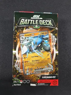 Pokemon TCG Lucario ex Battle Deck (2023) 60 Cards Play Accessories Sealed - Image 1