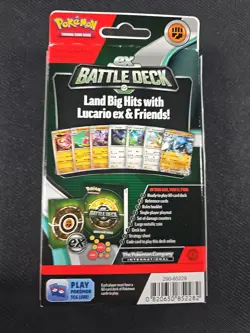 Pokemon TCG Lucario ex Battle Deck (2023) 60 Cards Play Accessories Sealed - Image 2