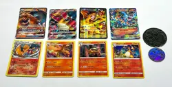 Lot of Charizard Pokemon TCG Trading Cards & Coins - Image 1