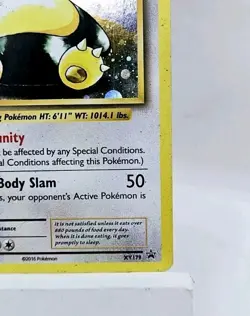 Pokemon TCG Snorlax XY179 Black Star Promo Card Near Mint Condition - Image 5