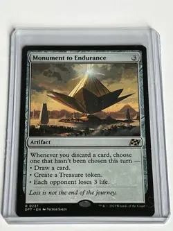 Monument to Endurance 237 MTG Aetherdrift 2025 Mint - 9.0 + Non Foil Rare - Image 1