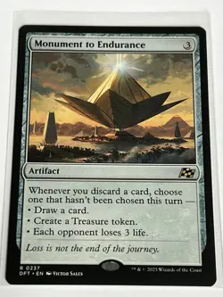 Monument to Endurance 237 MTG Aetherdrift 2025 Mint - 9.0 + Non Foil Rare - Image 2