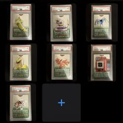 1996 Pokemon Japanese Bandai Carddass Vending Lot Of 7 PSA 9 Green - Image 1