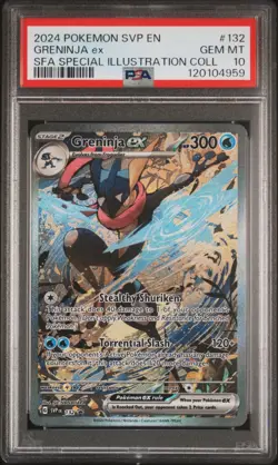2024 POKEMON SVP EN-SV BLACK STAR PROMO #132 GRENINJA EX PSA 10 - Image 1