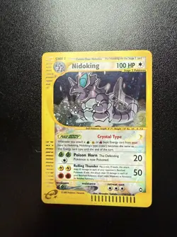 Pokemon Nidoking Aquapolis Holo , 150/147 - Crystal Nidoking creased - Image 5
