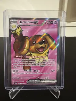 Dachsbun ex 160/142 Stellar Crown Ultra Rare Full Art Pokemon - Image 1