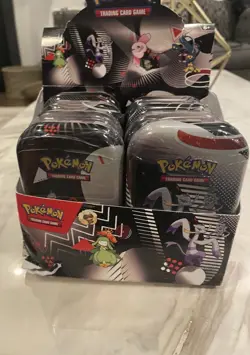 POKEMON TCG: BLACK BOLT & WHITE FLARE UNOVA MINI TIN DISPLAY (8 TINS) - SEALED - Image 1