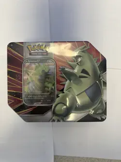 Pokemon TCG V Strikers Tin TYRANITAR V New Sealed Evolving Sky & Brilliant Star - Image 1