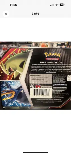 Pokemon TCG V Strikers Tin TYRANITAR V New Sealed Evolving Sky & Brilliant Star - Image 2