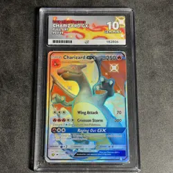 Pokemon Charizard GX Sv49/Sv94 Full Art Hidden Fates Shiny ACE 10 GEM MINT - Image 1
