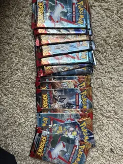 Pokemon Scarlet & Violet Surging Sparks Factory Sealed 14 Booster Pack lot - Image 2
