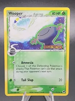 Wooper Dragon Frontiers EX Series POKEMON Reverse Holo Foil Stamped 2006 #71 B - Image 1