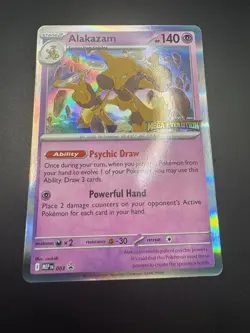 Build & Battle Mega Evolutions Stamped Alakazam 003 Black Star Promo Pokemon NM - Image 4