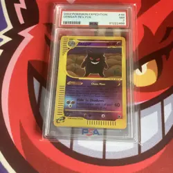 2002 Pokemon Expedition #48 Gengar Reverse Foil PSA 7 - Image 1