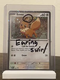 [Earing Swirl] Pokemon TCG Eevee SVP200 Scarlet & Violet Black Star Promo NM - Image 1