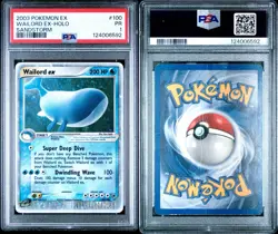 PSA 1 Pokemon Wailord EX 2003 Sandstorm EX Holo Rare Card 100/100 - Image 3