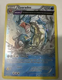 Pokemon Gyarados TCG Full Art Holo Card 21/98 XY Ancient Origins 2015 - Image 1