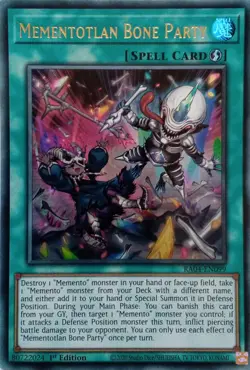 RA04-EN099 MEMENTOTLAN BONE PARTY ULTRA RARE 1ST EDITION YuGiOh CARD - Image 1