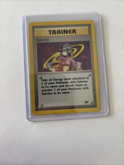 Pokemon TCG Gym Challenge Sabrina Trainer Holo Unlimited Rare Card 20/132 - Image 1