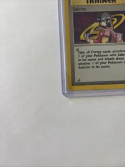 Pokemon TCG Gym Challenge Sabrina Trainer Holo Unlimited Rare Card 20/132 - Image 2
