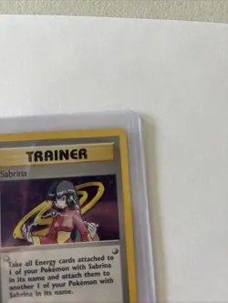 Pokemon TCG Gym Challenge Sabrina Trainer Holo Unlimited Rare Card 20/132 - Image 4