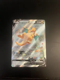 Pokemon TCG Dragonite v Full Art Holo Ultra Rare Card Pokemon Go 192/203 Ungrade - Image 1
